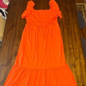 Boutique Maxi Flutter Sleeve Dress